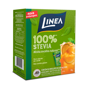 Adoçante em Pó Linea Stevia 50 Sachês de 600mg