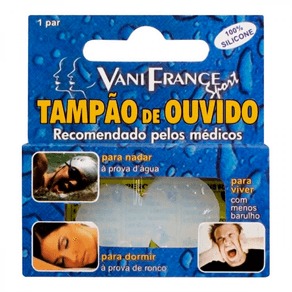 Tampão de Ouvido Silicone 1 Par