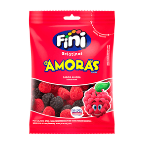 Balas de Gelatina Fini Amoras 90g