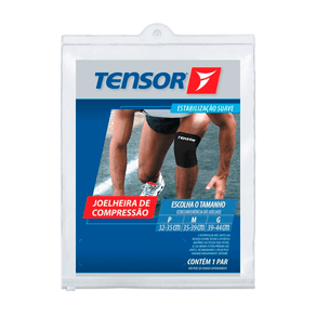 Joelheira de Compressão Tensor Cor Preta Tamanho M 1 Par
