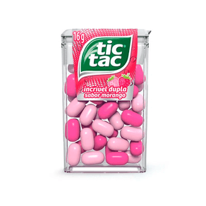 Pastilha Tic Tac Incrível Dupla Sabor Morango 16g