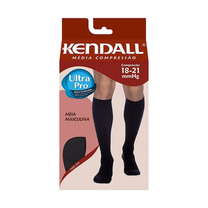 Meia Kendall 3/4 Masculina Média Compressão - Tamanho M Marrom