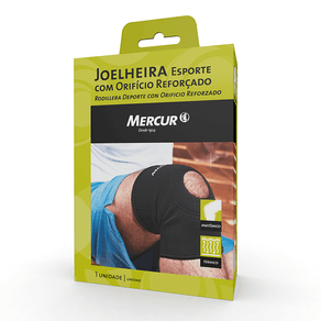 Joelheira Esporte Mercur com Orificio Reforçado Tamanho GG 1 Unidade