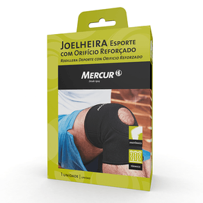 Joelheira Esporte Mercur com Orificio Reforçado Tamanho PP 1 Unidade