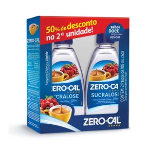 Adoçante Líquido Zero-Cal Sucralose 2 Unidades 100ml