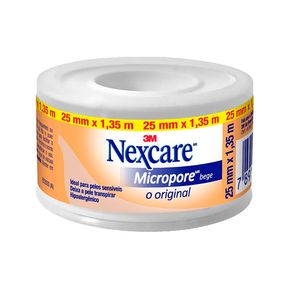 Fita Micropore Nexcare Bege 25mm x 1,35m