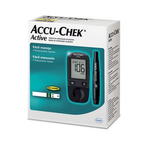 Kit Sistema de Monitorização de Glicemia Accu-Chek Active + Tiras-teste 10 Unidades