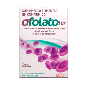 Suplemento Alimentar Ofolato Fer 90 Comprimidos