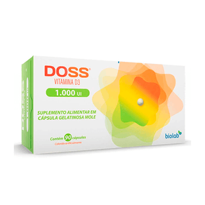 Suplemento Alimentar Doss 1.000UI 90 Cápsulas Gelatinosas Moles