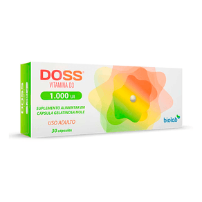 Suplemento Alimentar Doss 1.000UI 30 Cápsulas Gelatinosas Moles