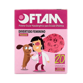 Protetor Ocular Divertido Rosa Tamanho P 20 Unidades