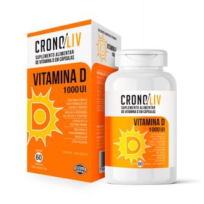 Suplemento Alimentar Cronoliv Vitamina D 1.000UI 60 Cápsulas