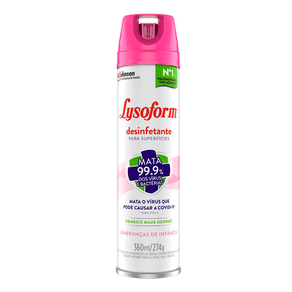 Desinfetante Aerossol Lysoform Lembrança de Infância 360ml