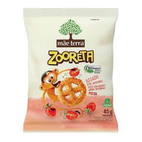 Salgadinho Orgânico Mãe Terra Zooreta Sabor Pizza 45g