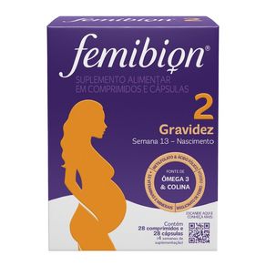 Suplemento Alimentar Femibion 2 Gravidez 28 Comprimidos e 28 Cápsulas