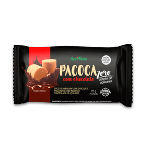 Doce de Amendoin Assiflora Zero Açúcar Sabor Paçoca com Chocolate 20g