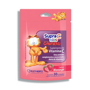 Suplemento Vitamínico Supra C Kids Sabor Morango 30 Gomas