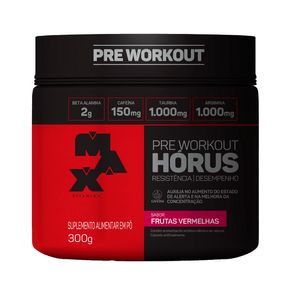 Suplemento Alimentar Max Titanium Pré Workout Hórus Sabor Frutas Vermelhas 300g
