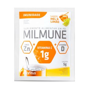 Suplemento Alimentar Milmune Solúvel em Pó Sabor Mel e Limão 5g