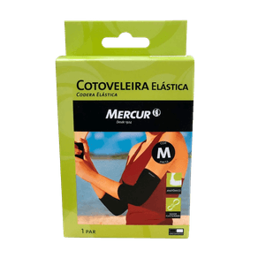 Cotoveleira Elástica Mercur Tamanho M Cor Preta 1 Par