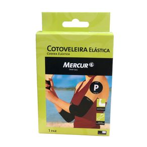 Cotoveleira Elástica Mercur Tamanho P Cor Preta 1 Par