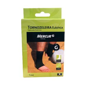 Tornozeleira Mercur Elástica Tamanho G Cor Preta 1 Par