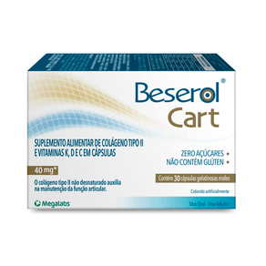 Suplemento Alimentar Beserol Cart 40mg 30 Cápsulas Gelatinosas Moles
