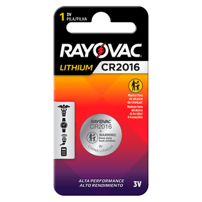 Pilha Rayovac Lithium CR2016 3V 1 unidade