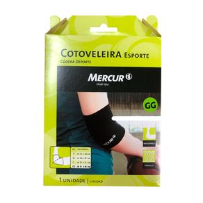 Cotoveleira Esporte Mercur Tamanho GG Cor Preta 1 Unidade