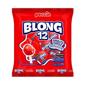 Pirulito Blong 12 Peccin Sabor Morango 120g