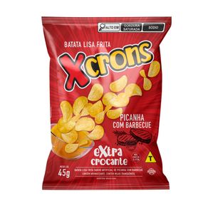 Batata Xcrons Extra Crocante Sabor Picanha com Barbecue 45g