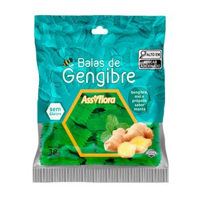 Balas de Gengibre Assiflora Sabor Menta 38g