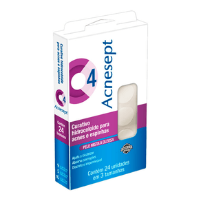 Curativo Hidrocoloide Para Acnes e Espinhas Acnesept 24 Unidades