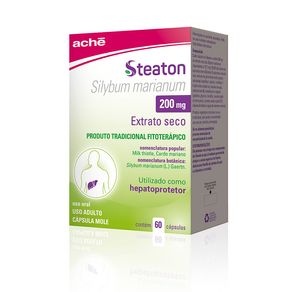 Hepatoprotetor Steaton 200mg 60 Cápsulas Moles