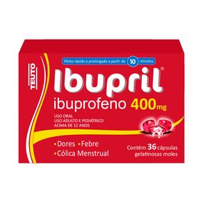 Ibupril 400mg 36 Cápsulas Gelatinosas Moles