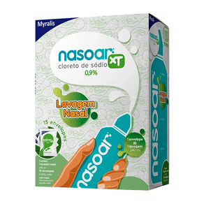 Nasoar XT 0,9% Granulado Para Solução Nasal 15 Envelopes + Lavador Nasal