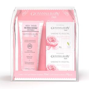 Kit Loção Hidratante Giovanna Baby Classic 50ml + Sabonete Vegetal Giovanna Baby Classic 2 Unidades 90g Cada