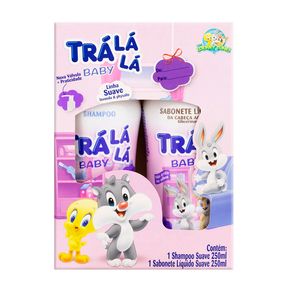Kit Shampoo Trá Lá Lá Baby Suave + Sabonete Líquido 250ml Cada