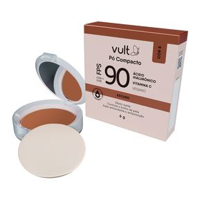 Pó Compacto Vult Ácido Hialurônico FPS90 Cor 5 Escuro 6g