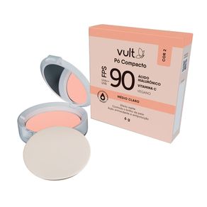 Pó Compacto Vult Ácido Hialurônico FPS90 Cor 2 Médio Claro 6g