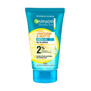 Gel de Limpeza Facial Antiacne Garnier SkinActive Uniform & Matte 150g