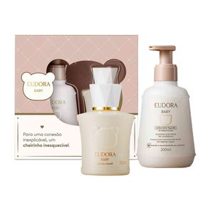 Kit Água de Colônia Infantil Eudora Baby 100ml + Sabonete Líquido Eudora Baby 200ml