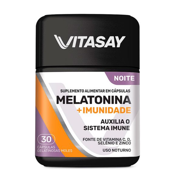 Suplemento Alimentar Vitasay Melatonida +Imunidade 30 Cápsulas Gelatinosas Moles