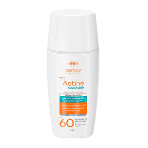 Protetor Solar Facial Darrow Actine Aquafluid Sem Cor FPS60 40g