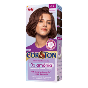 Coloração Cor&Ton 0% Amônia Alta Duração 6.7 Chocolate