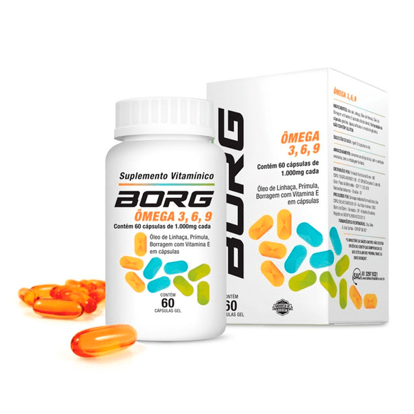 Suplemento Vitamínico Borg Ômega 3,6,9 60 Cápsulas Gel