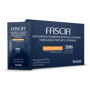 Suplemento Alimentar Fascia Sabor Laranja 30 Sachês 11g Cada