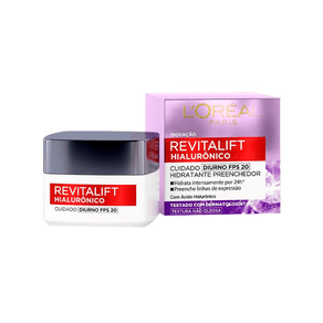 Creme Hidratante Facial Anti-idade L'Oréal Paris Revitalift Hialurônico Diurno FPS20 49g