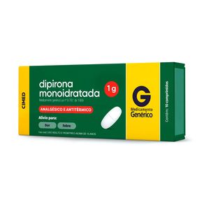 Dipirona Monoidratada 1g Cimed 10 Comprimidos