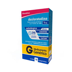 Desloratadina 5mg Biosintética 10 Comprimidos Revestidos